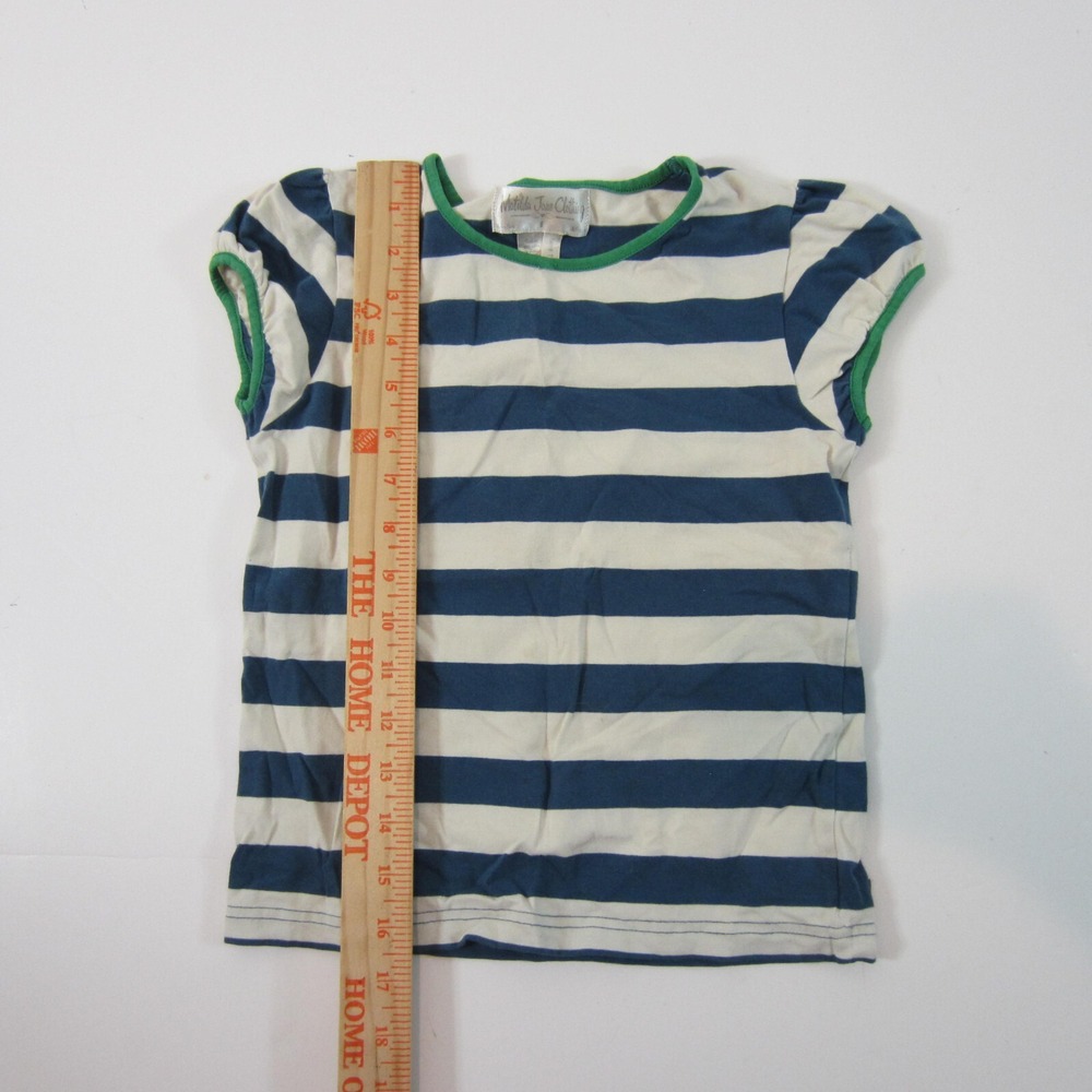 Matilda Jane Girl's tee good hart paddle boat blue white striped 6 flaw - Picture 4 of 5
